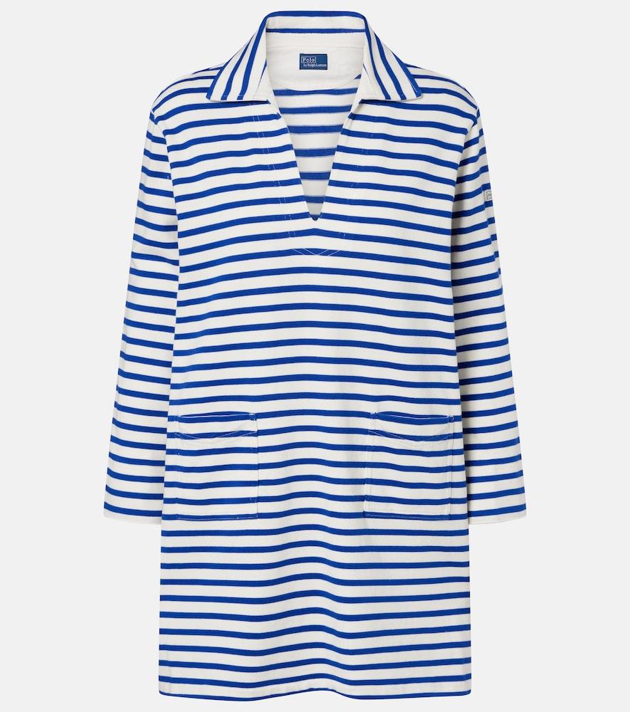 polo ralph lauren striped cotton jersey polo dress