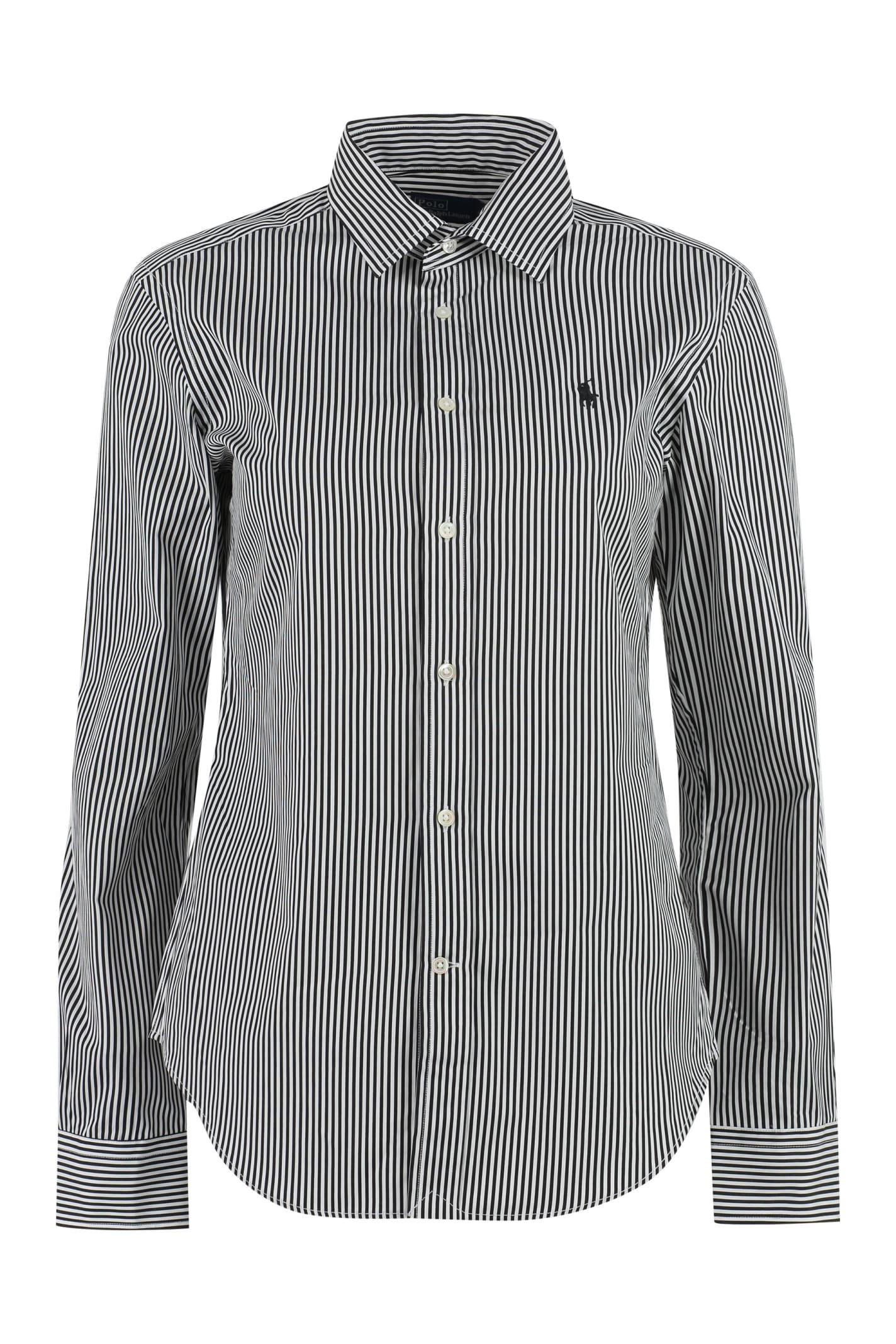 polo ralph lauren striped shirt with logo