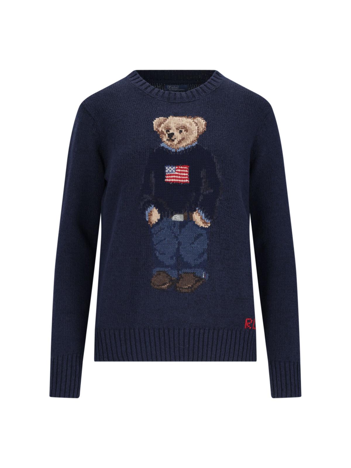 polo ralph lauren sweaters blue cotton - women