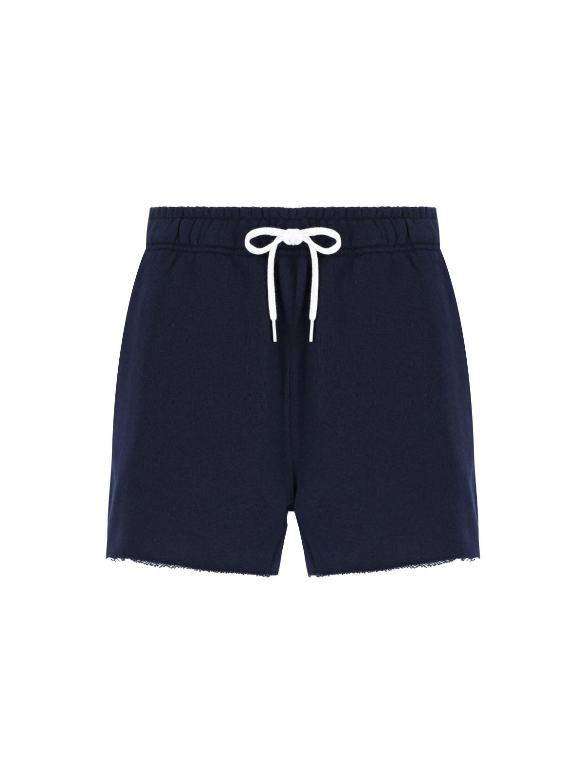 polo ralph lauren trousers blue cotton polyester - women