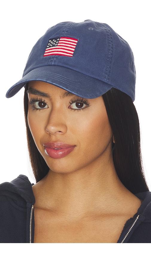 polo ralph lauren twill cap in navy.