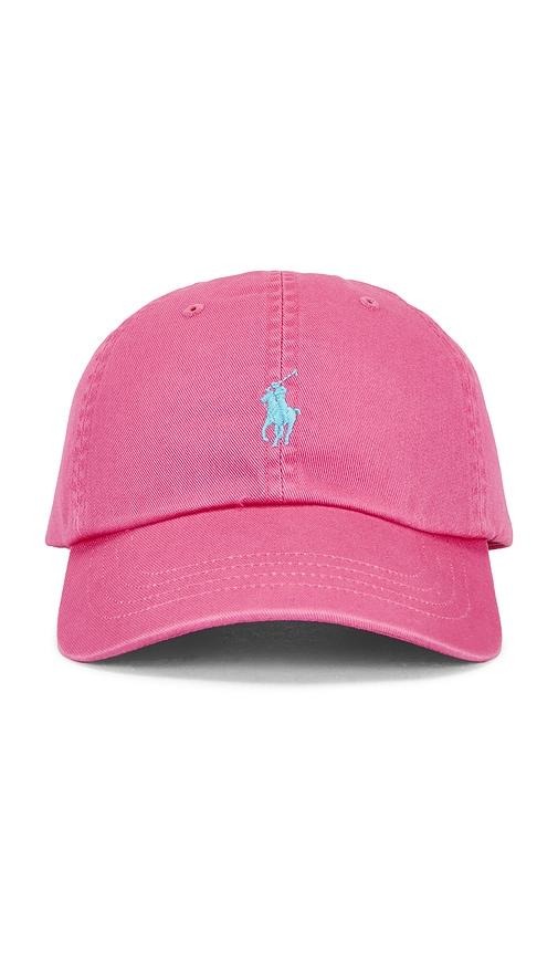 polo ralph lauren twill sport cap in fuchsia.