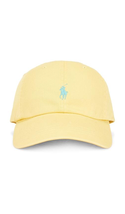 polo ralph lauren twill sport cap in lemon.