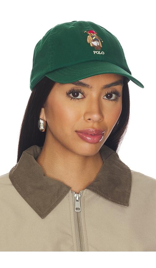 polo ralph lauren twill woven cap in green.