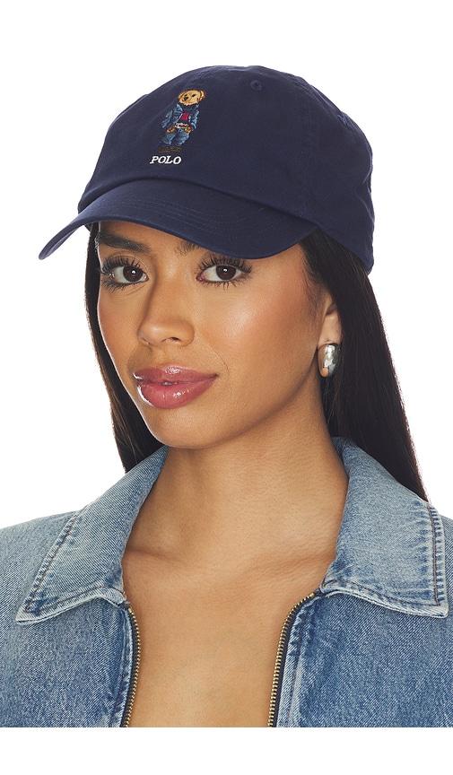 polo ralph lauren twill woven cap in navy.