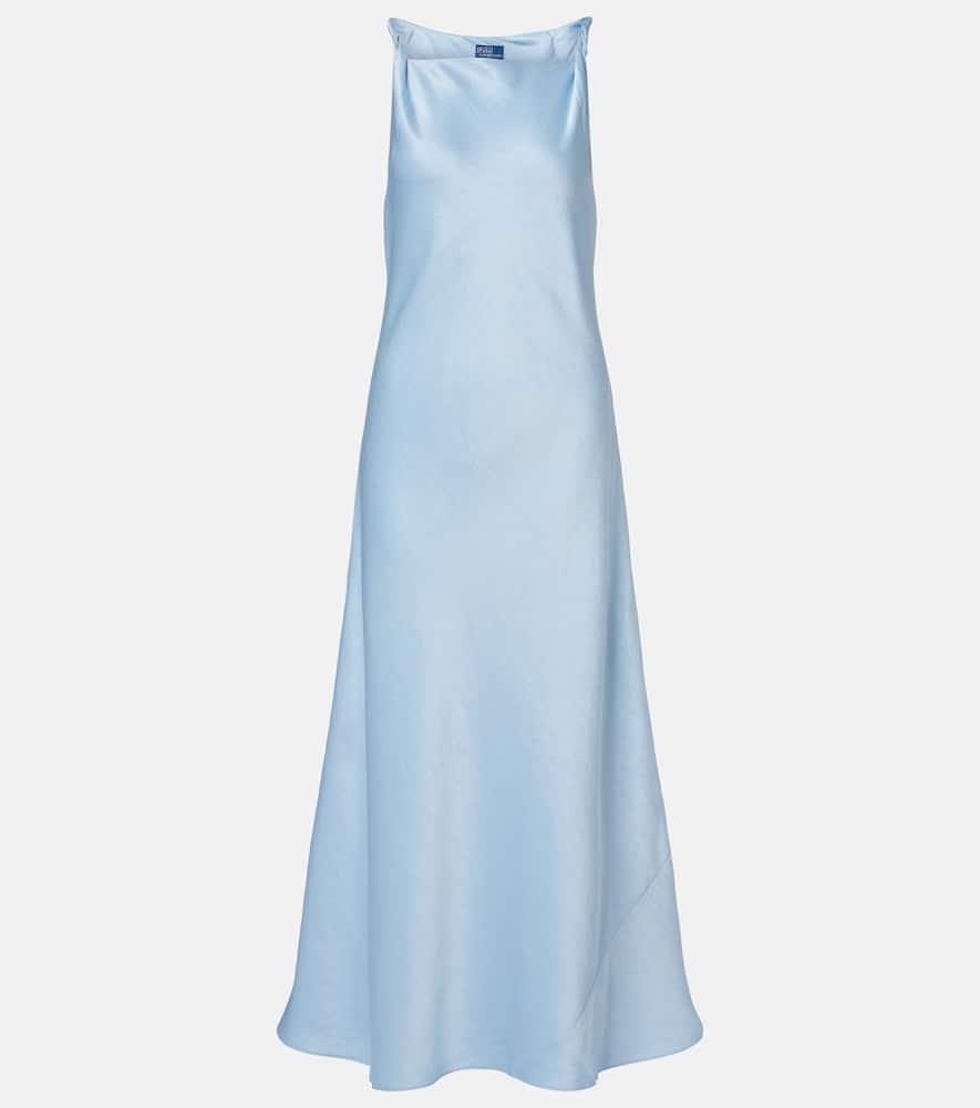 polo ralph lauren twisted satin gown