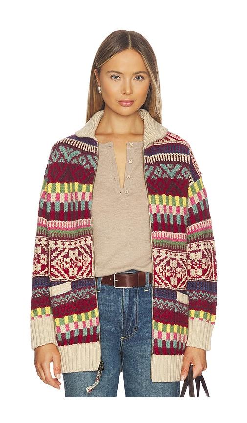 polo ralph lauren wool blend cardigan in brick,neutral.