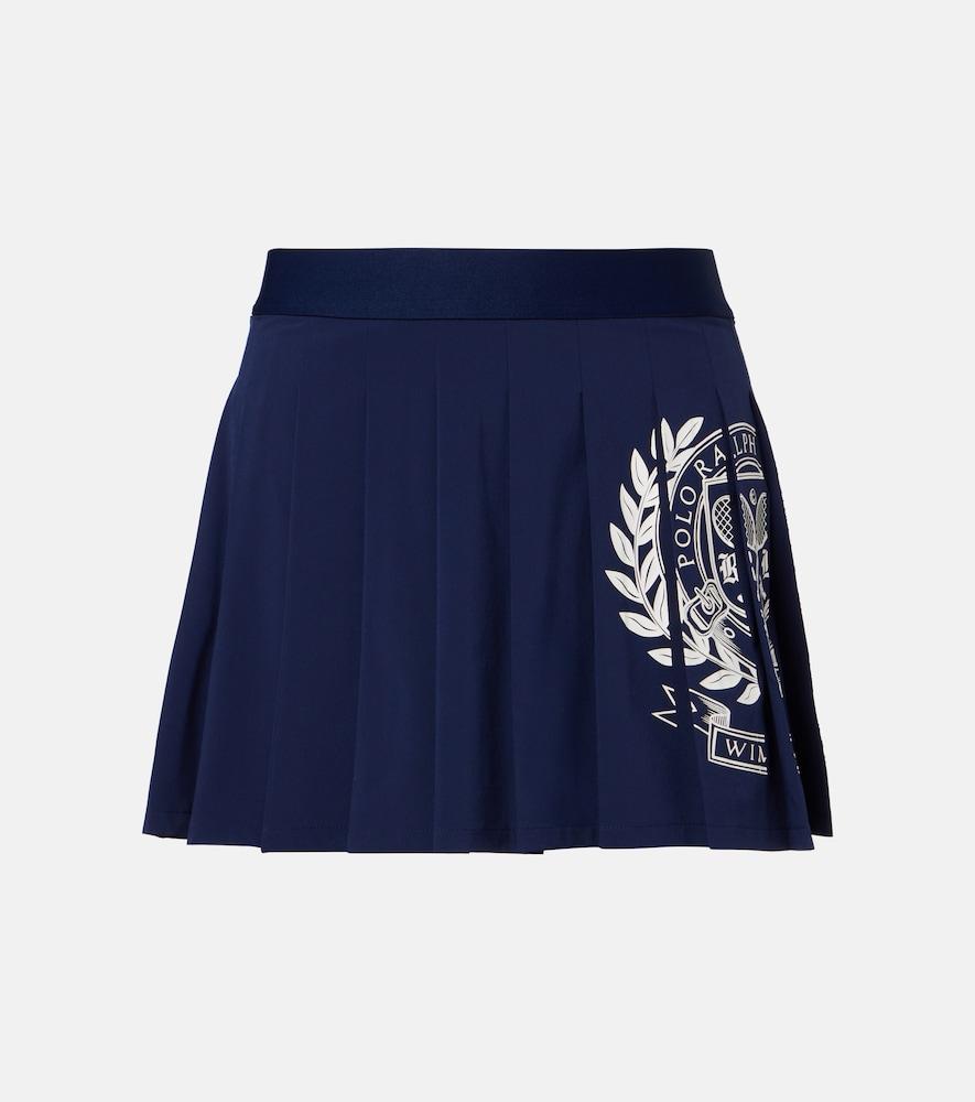 polo ralph lauren x wimbledon logo pleated tennis skirt