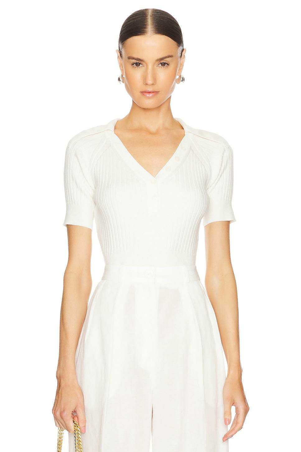 polo rib knit crop top