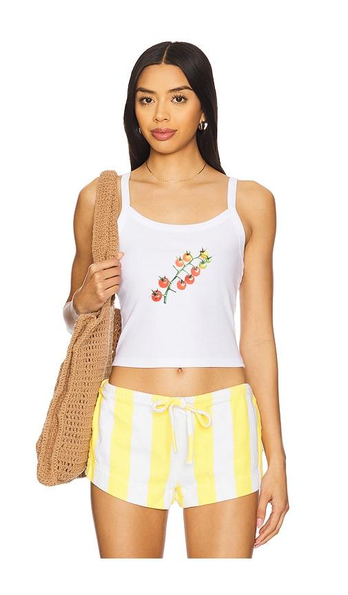 polychrome goods tomato tank in white.