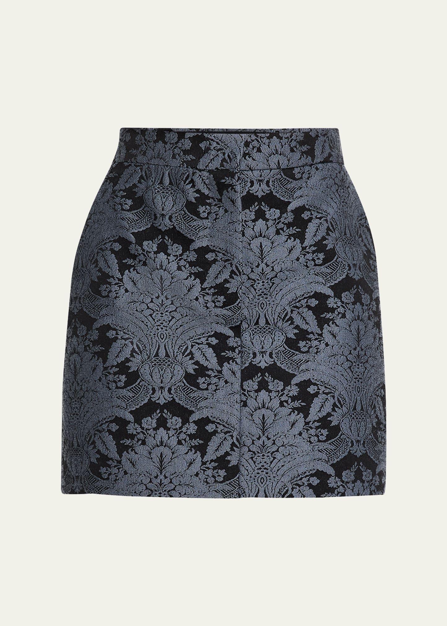 pomezia brocade mini skirt