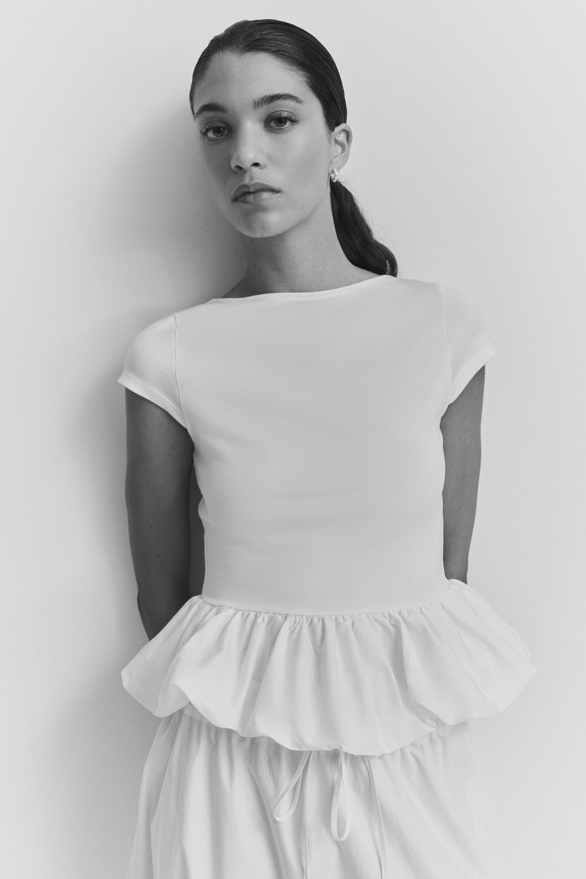 ponte bubble-hem top