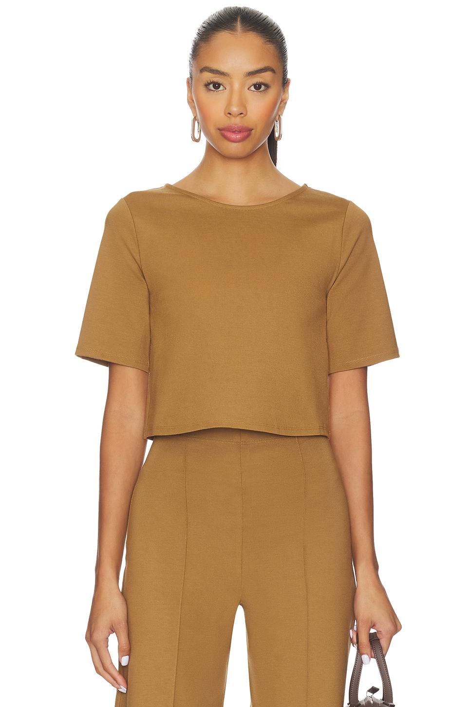 ponte knit short sleeve top