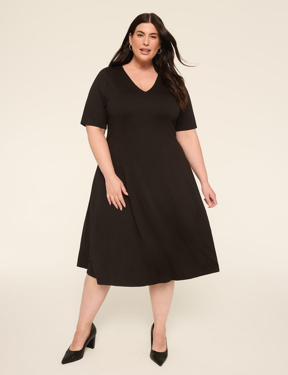 ponte perfect sleeve a-line dress