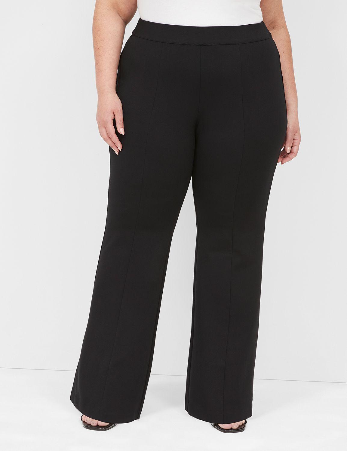 ponte pull-on high-rise flare pant