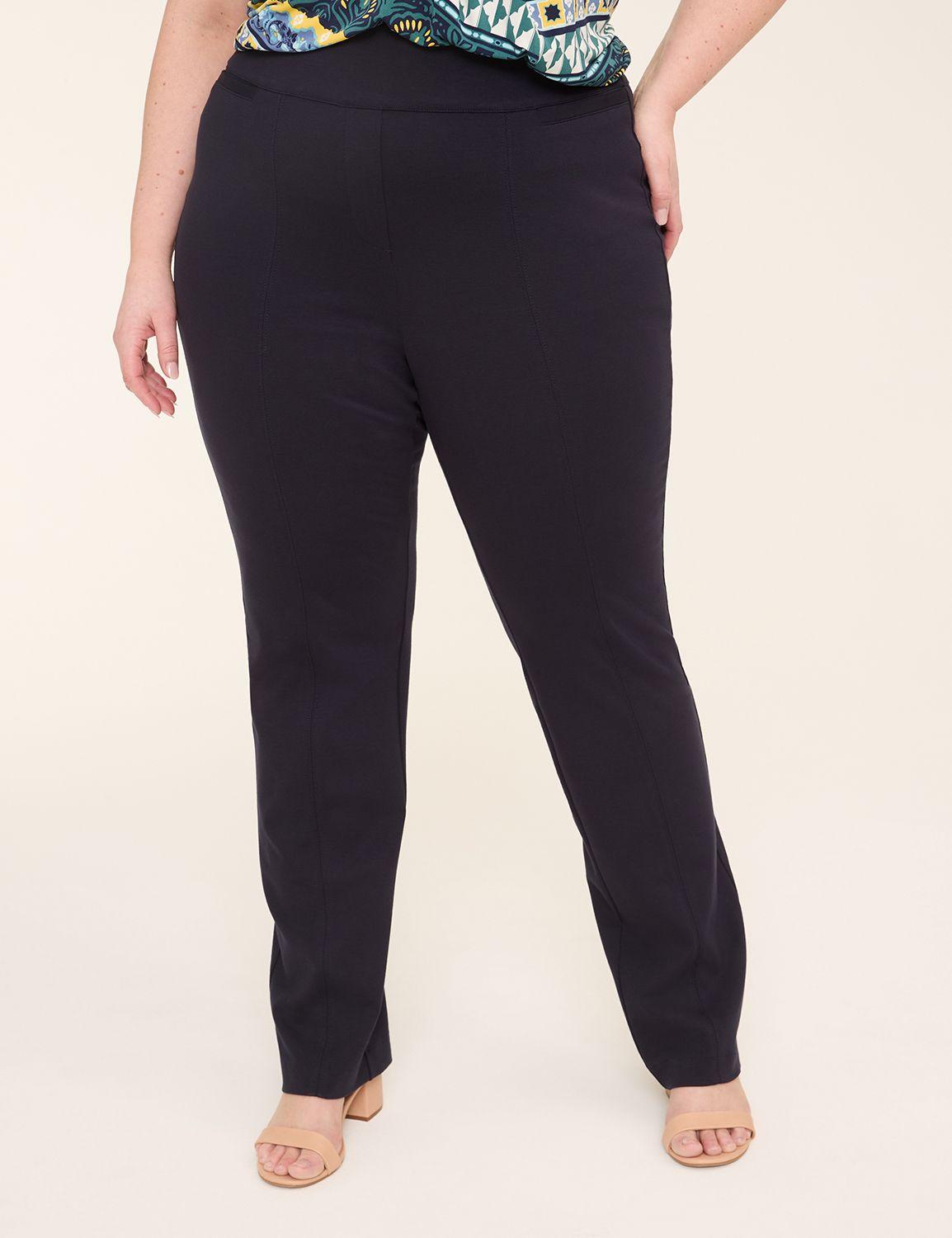 ponte pull-on straight leg pant