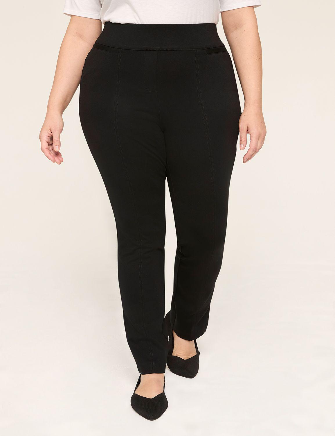ponte pull-on straight pant