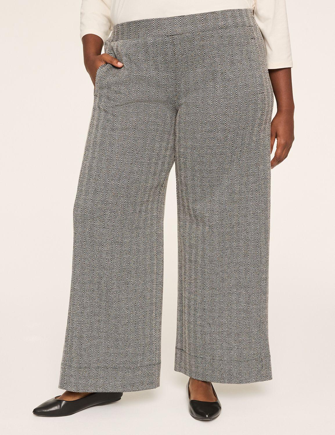 ponte pull-on wide leg pant
