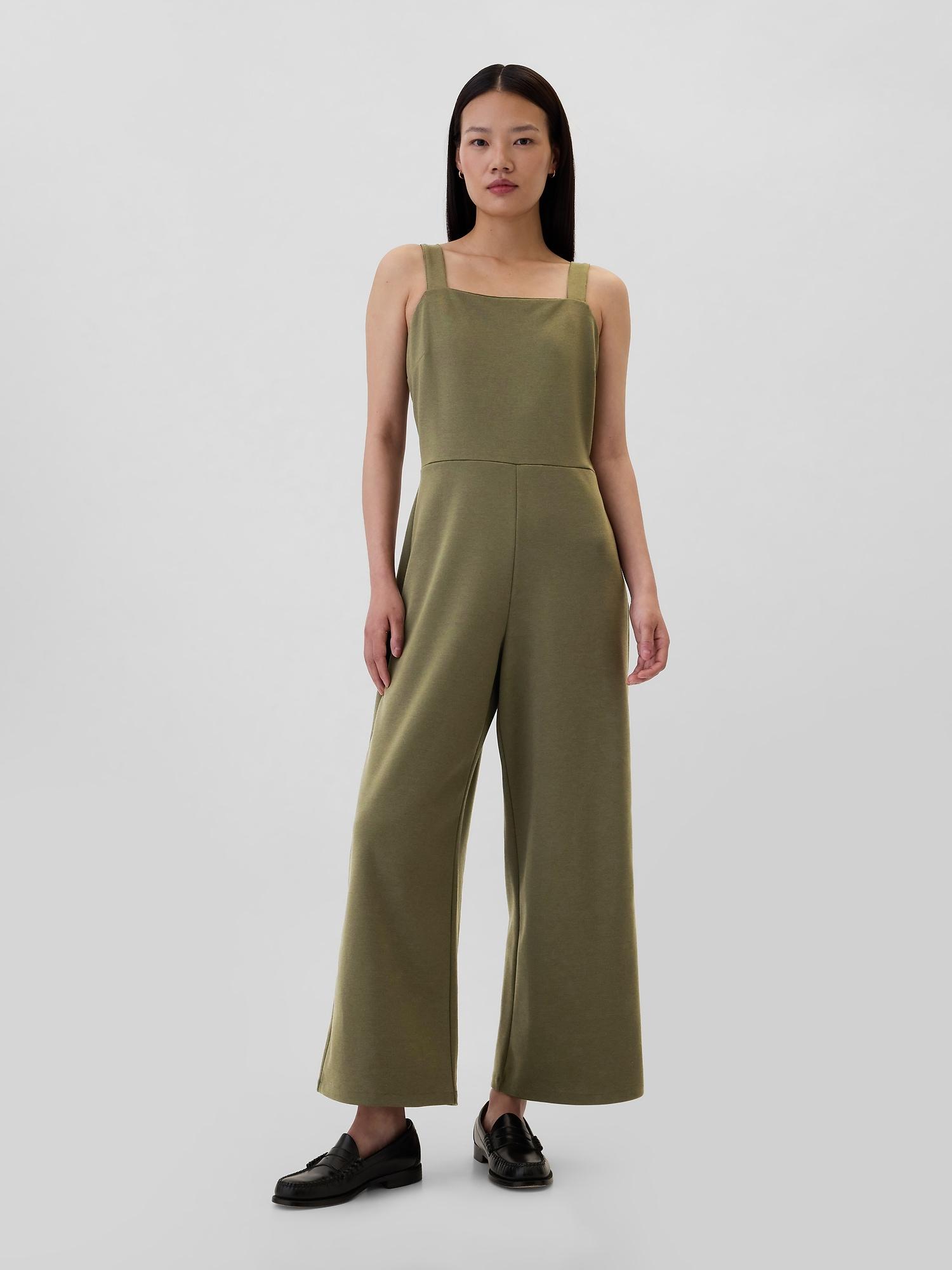 ponte squareneck jumpsuit