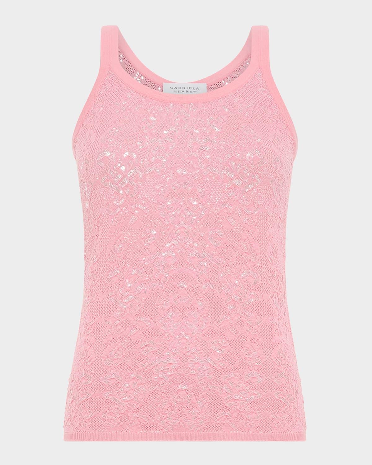 pontus lace knit tank top