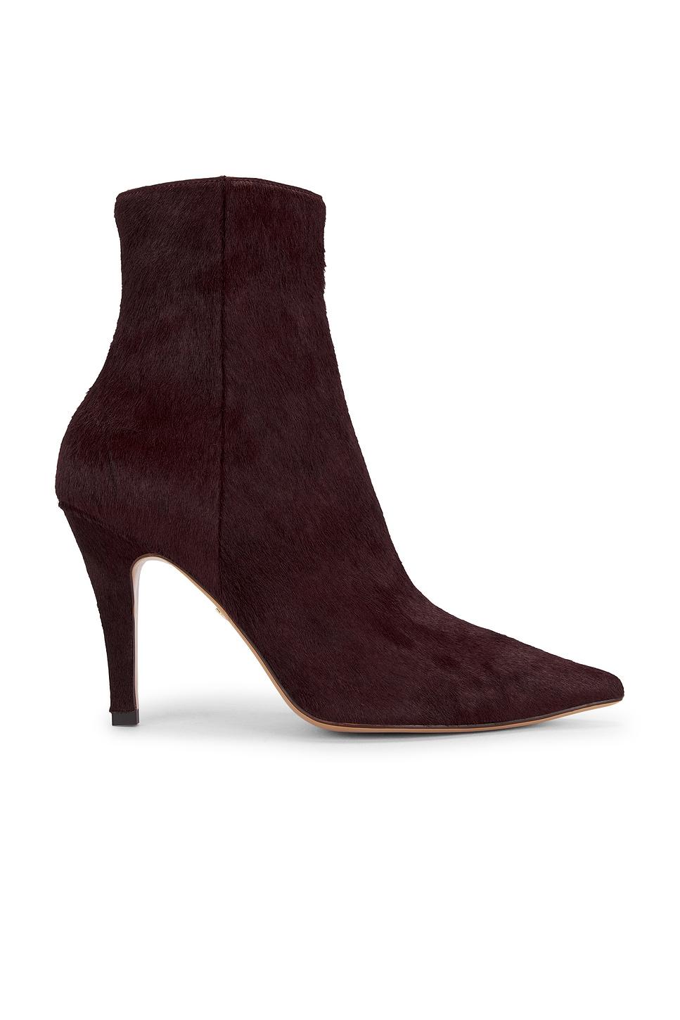 pony hair ankle bootie