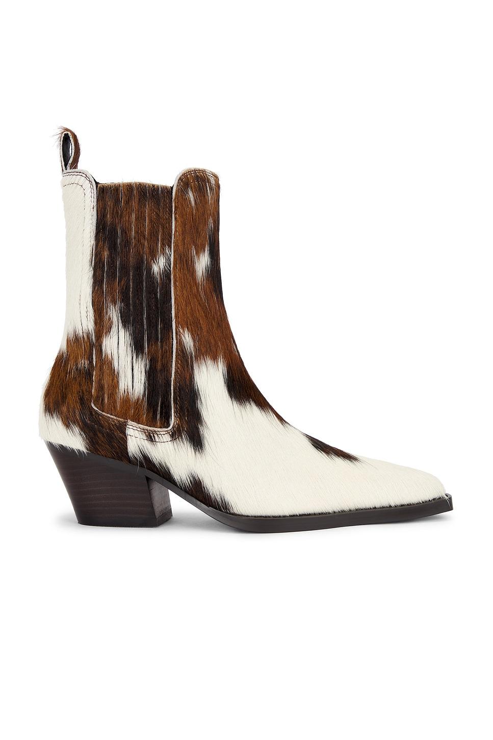 pony hair ankle bootie