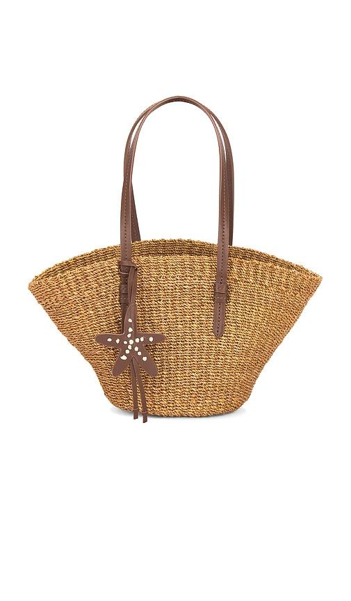 poolside the east west mini tote bag in neutral.