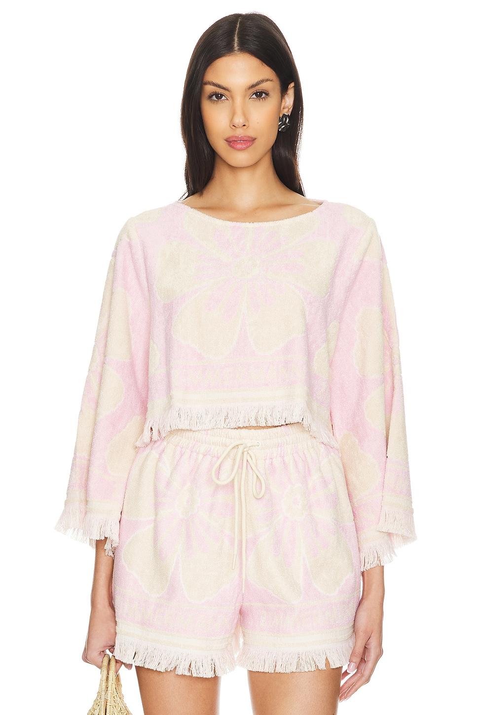 pop towelling crop top