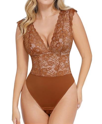 popilush body suits for womens tummy control lace bodysuit tummy control shapewear going out tops deep v neck body suits