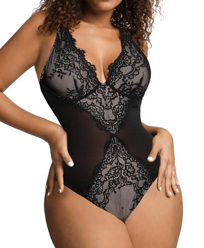 popilush shapewear bodysuit v neck tummy control tank tops low back thong bodysuit for women