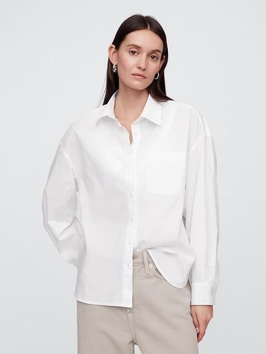 poplin big shirt