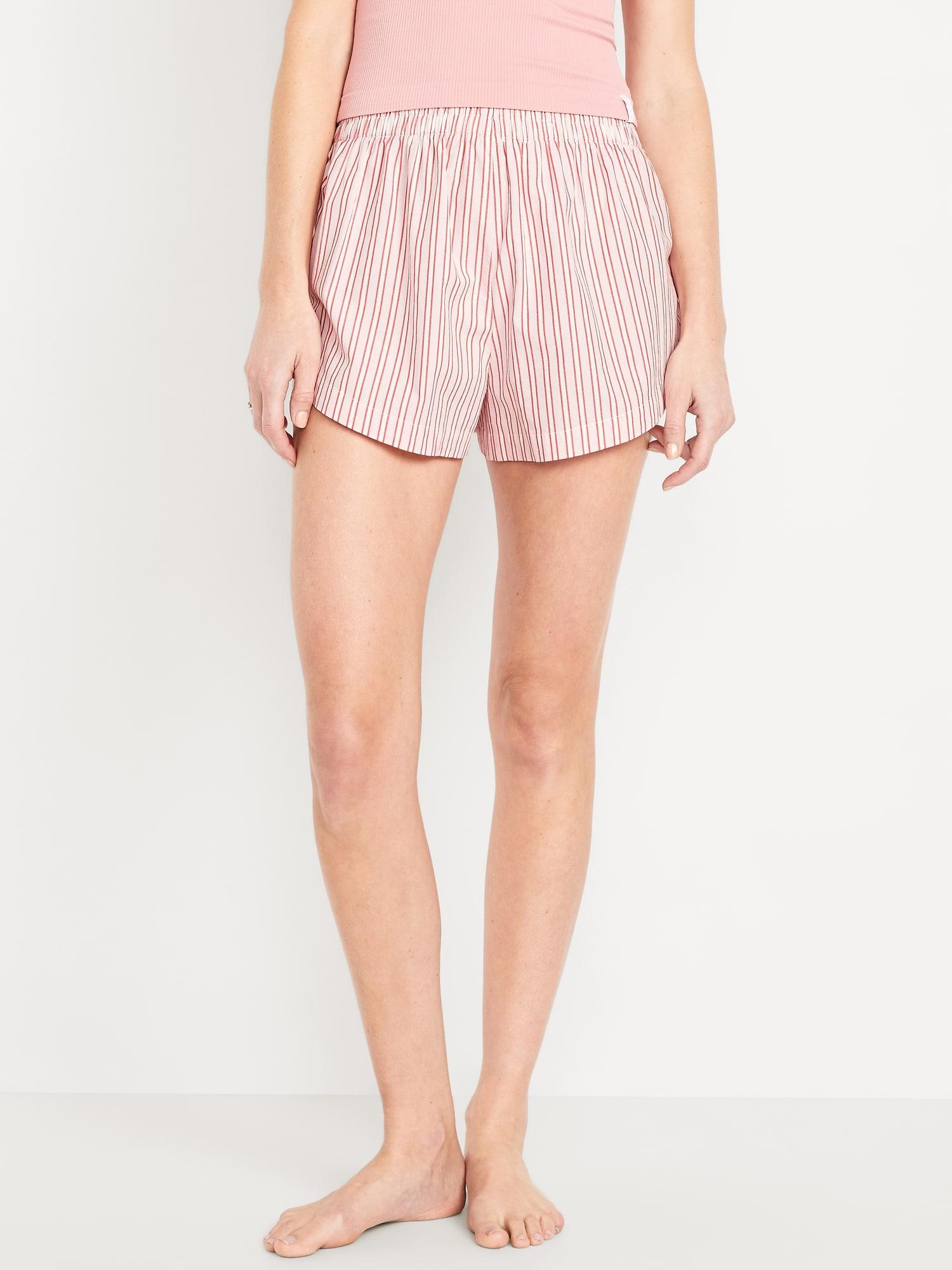 poplin boxer pajama shorts