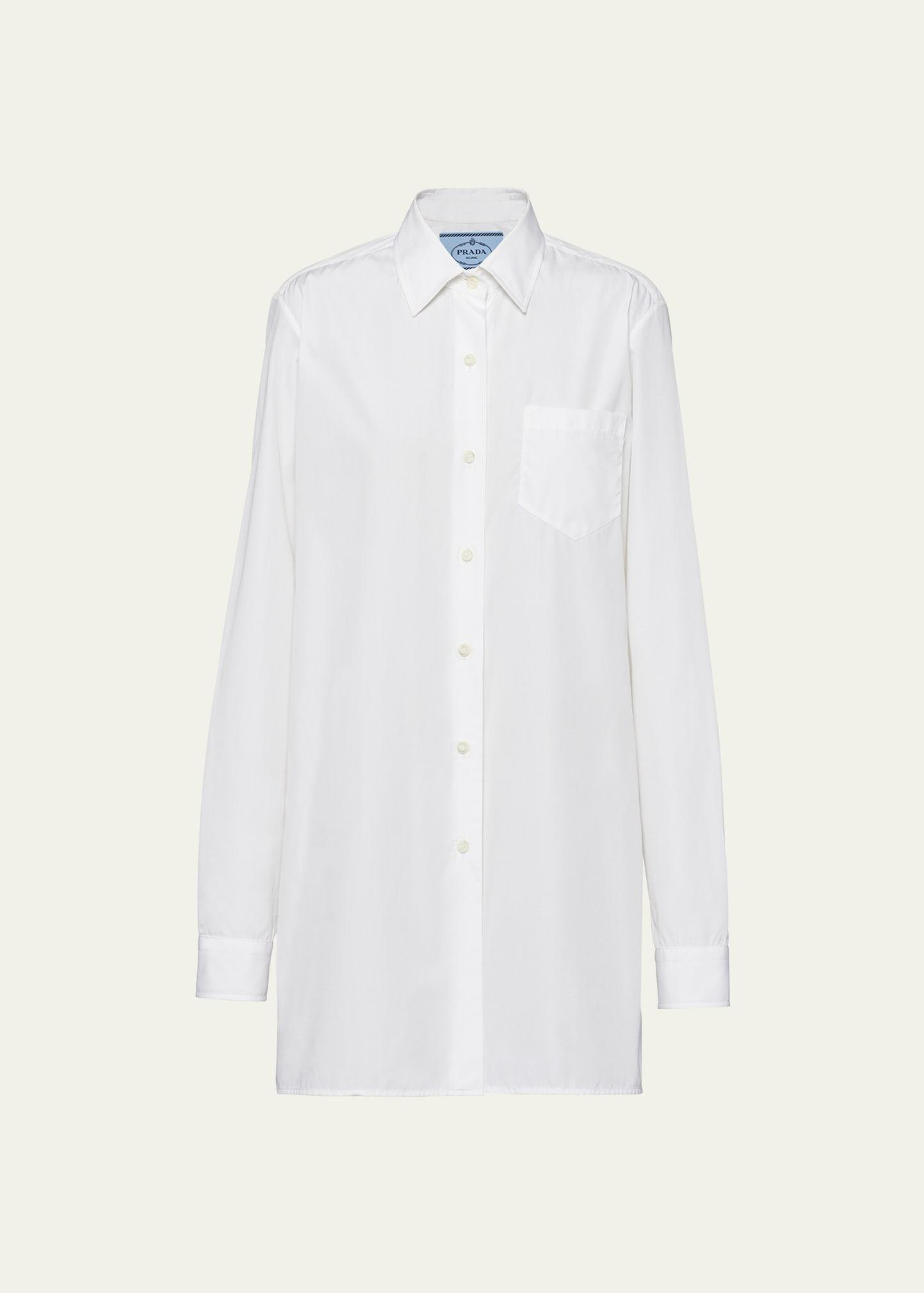 poplin button down mini dress