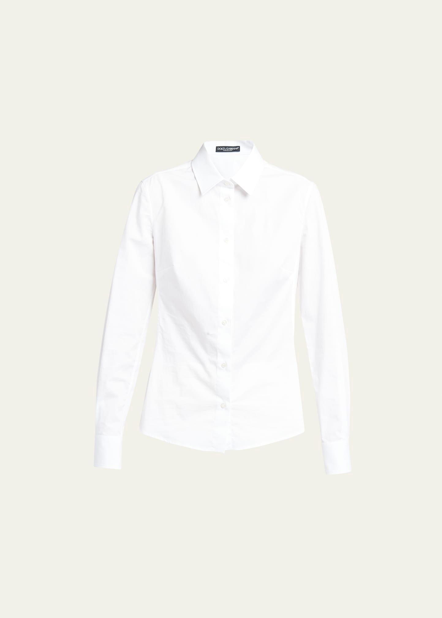 poplin classic-fit collared shirt
