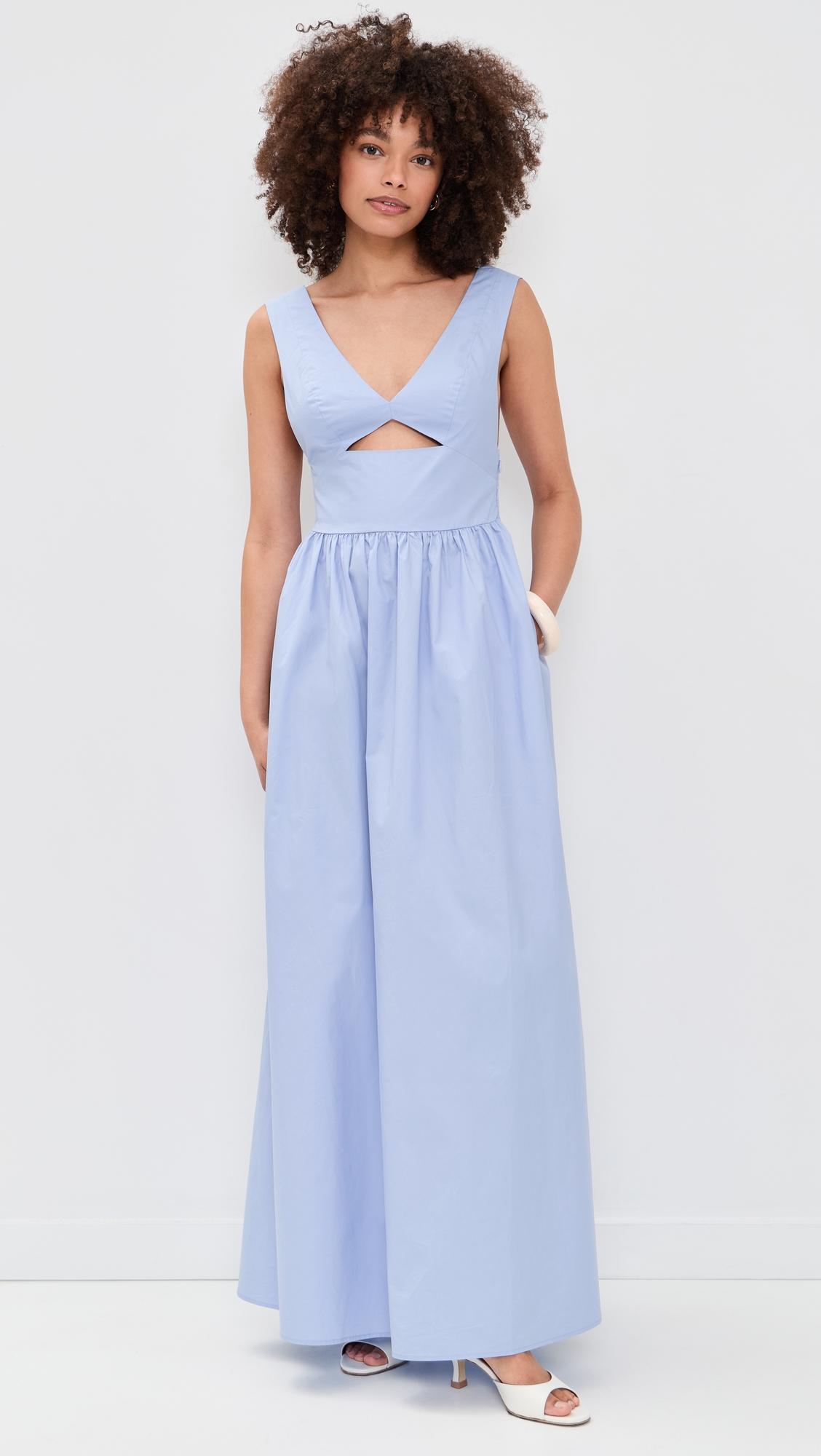poplin cross back dress