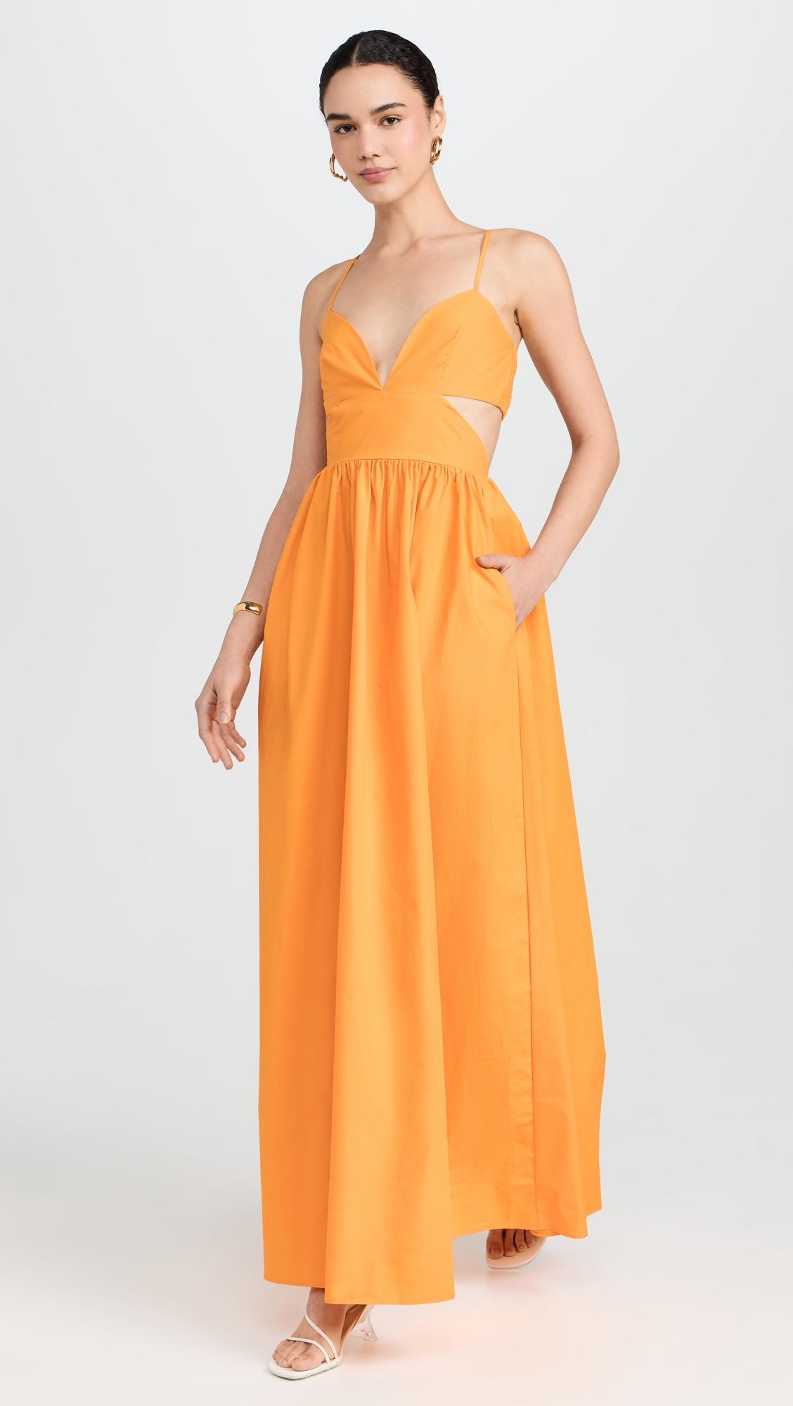 poplin cut out open back dress