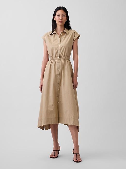 poplin handkerchief shirtdress