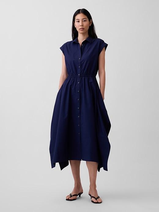 poplin handkerchief shirtdress