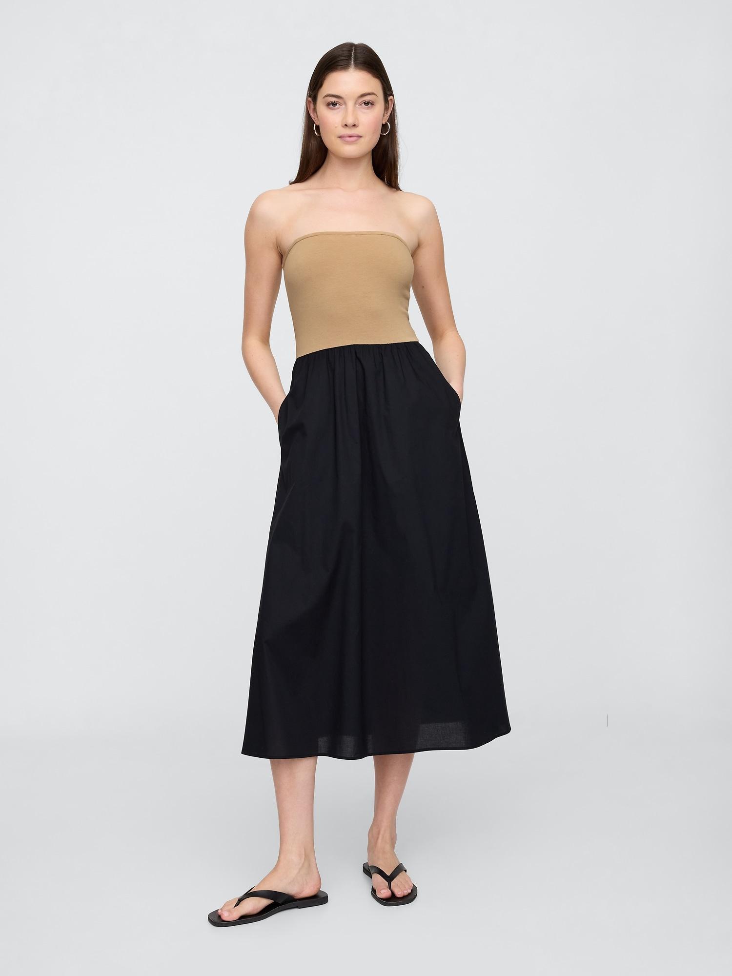 poplin midi dress