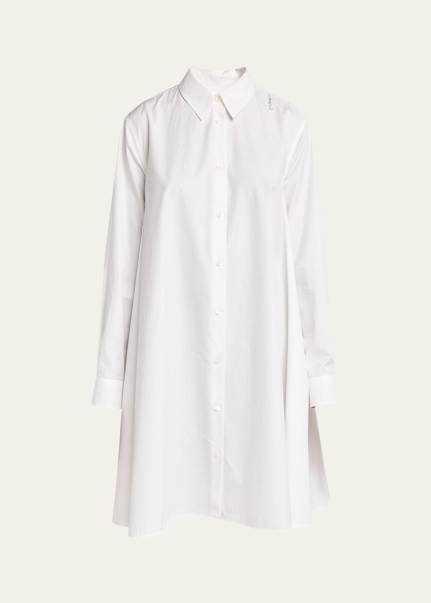 poplin mini shirt dress