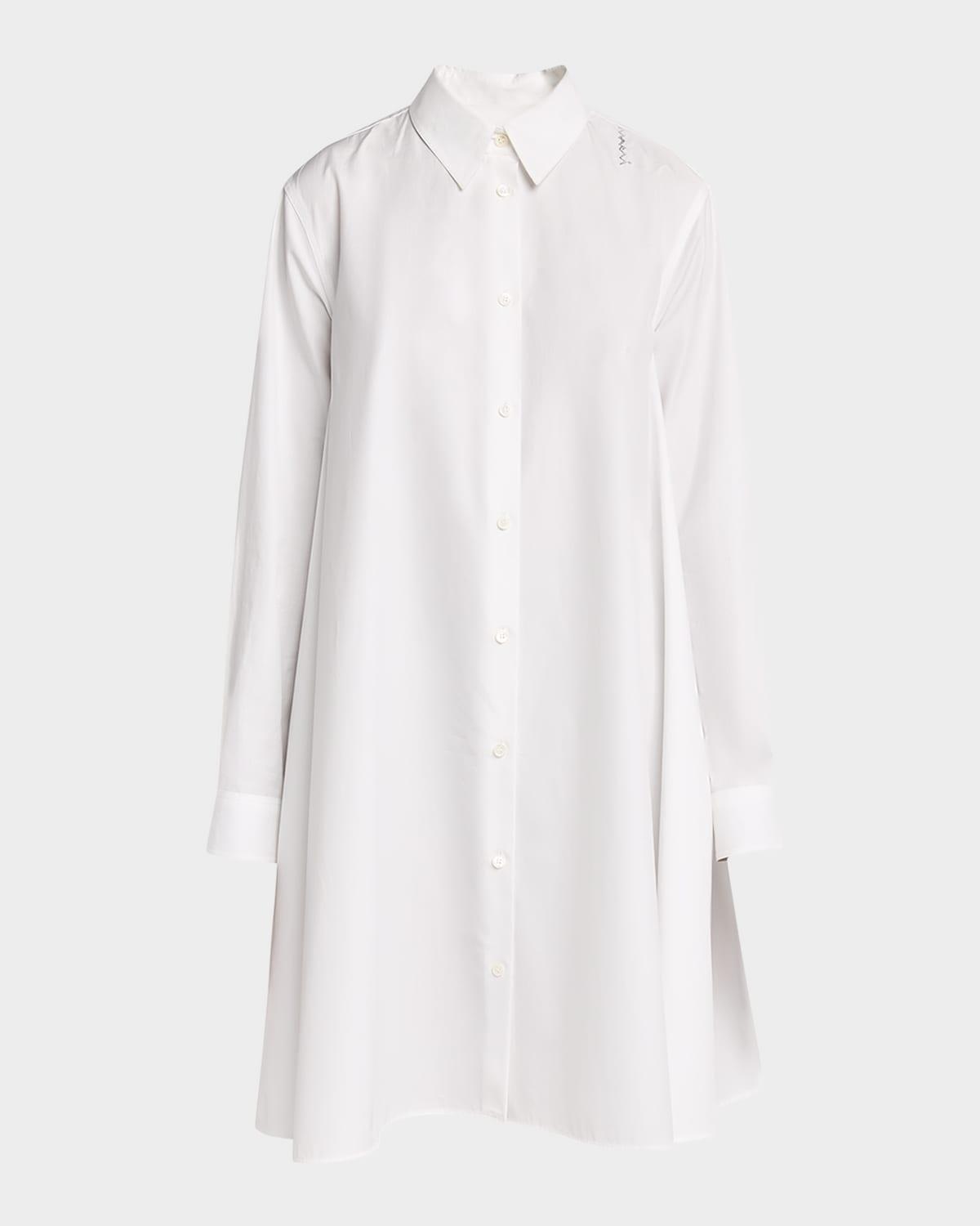 poplin mini shirt dress