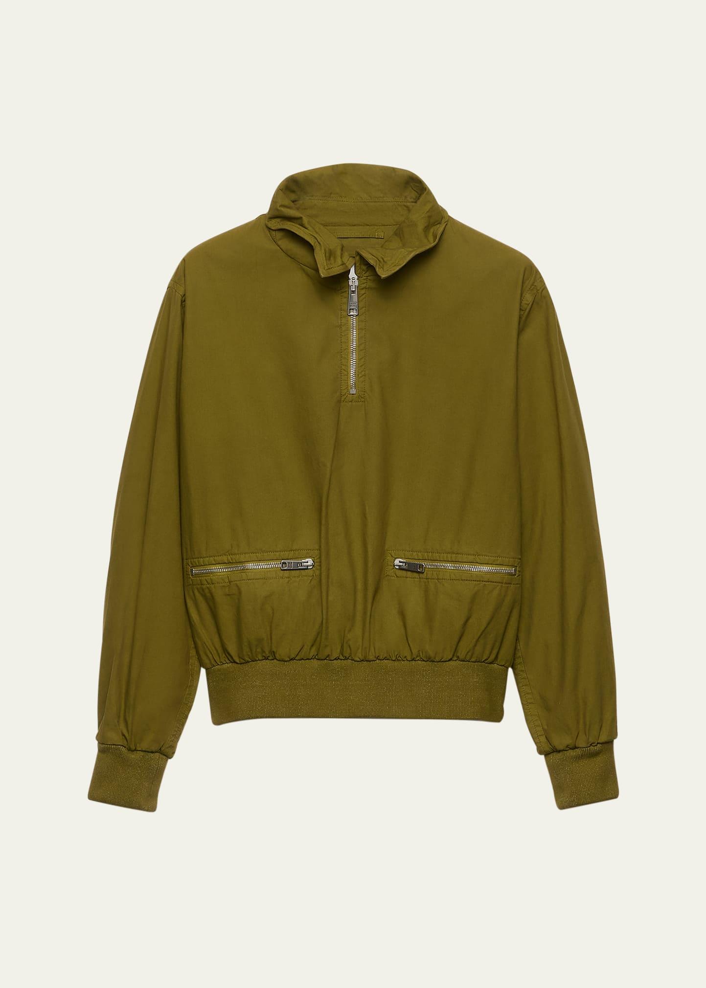 poplin old bomber jacket