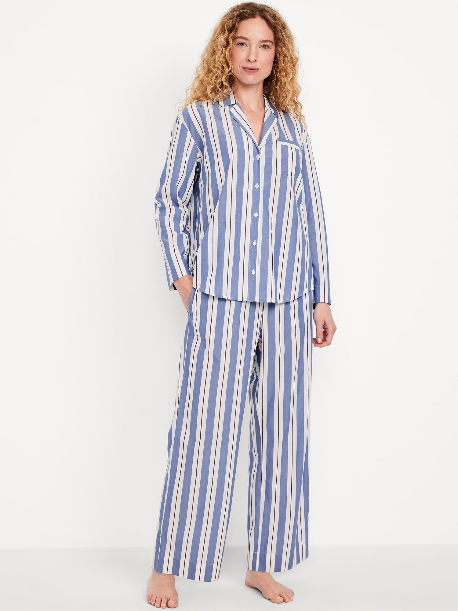 poplin pajama pant set
