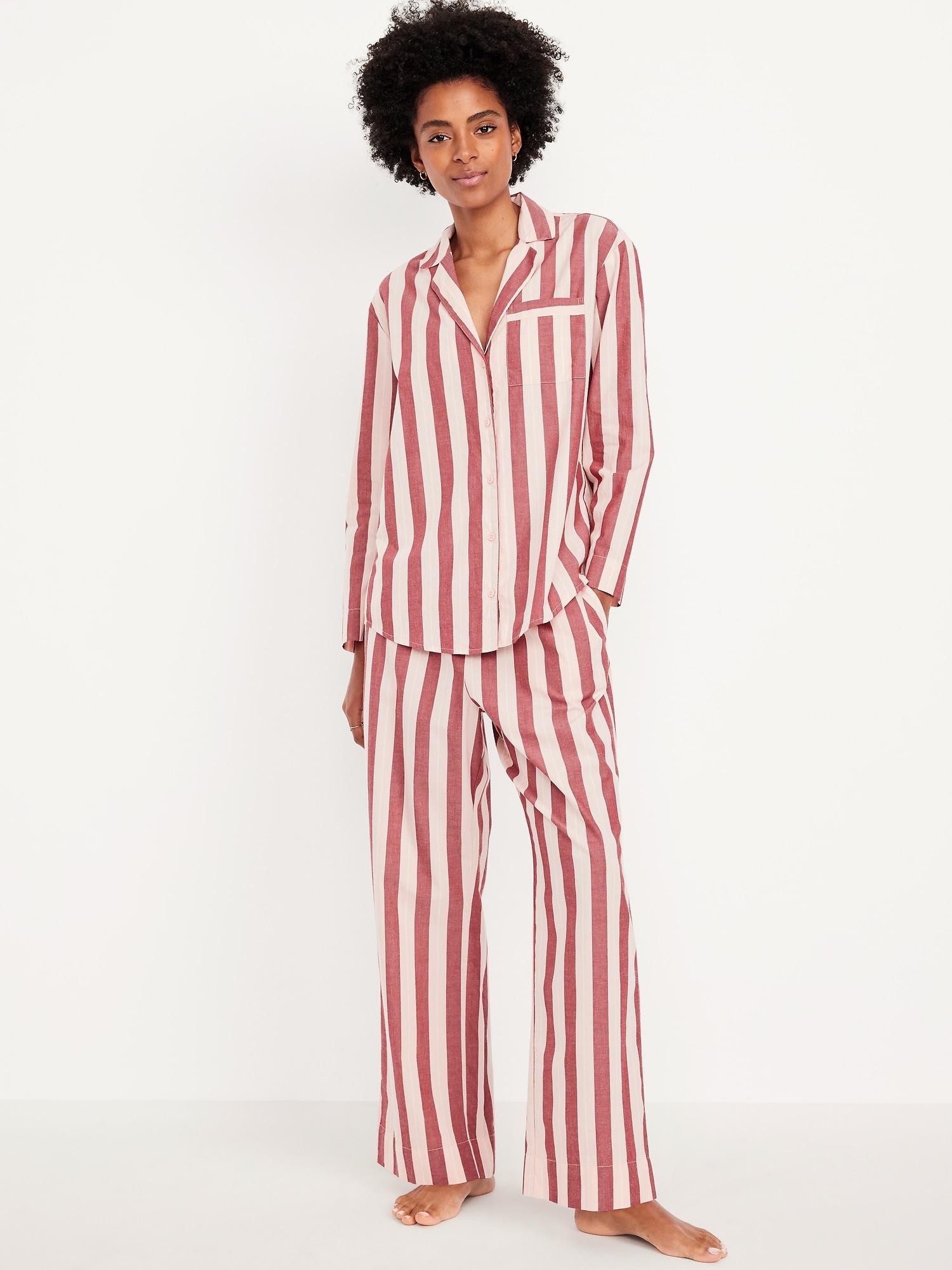 poplin pajama pant set