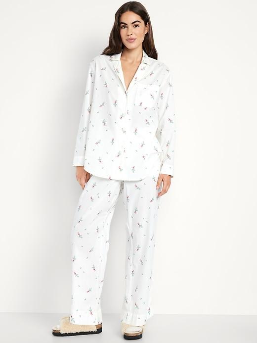 poplin pajama pant set