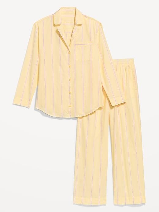 poplin pajama pant set