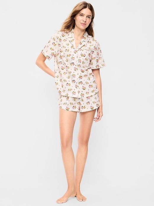 poplin pajama short set