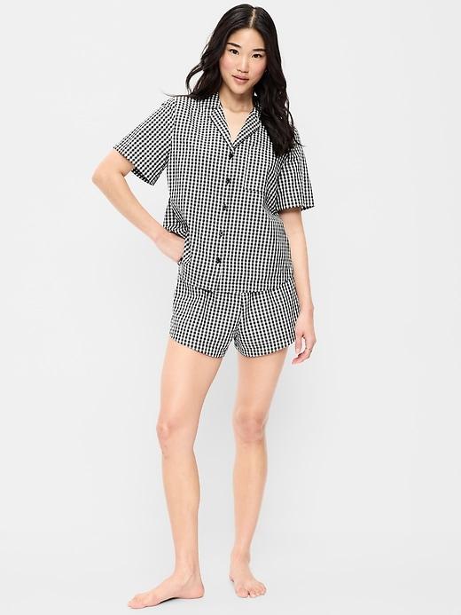 poplin pajama short set