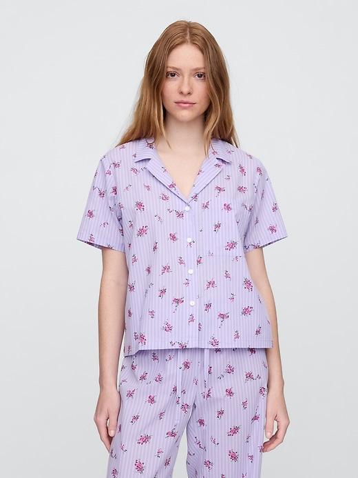 poplin pj shirt