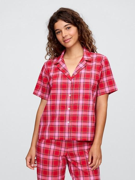 poplin pj shirt
